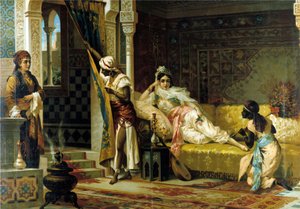 Harem. Cromolitografia do século XIX. de Unknown artist