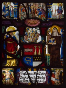 Painel heráldico com as armas de Fridoinus Summerer, abade de Muri, Suíça de Unknown artist