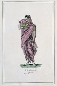 Hindustan: donzela - em "Album des voyages" (Álbum de Viagens) de Unknown artist