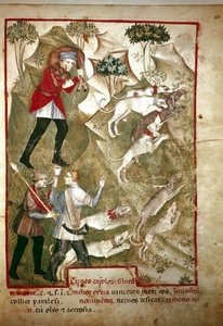A caça (Miniatura, século XIV) de Unknown artist
