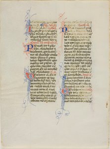 Folha de manuscrito iluminada de Unknown artist