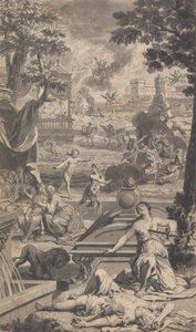Ilustração da Metamorfose de Ovid de Tonson (três de quatro) de Unknown artist