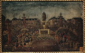 Inauguração da estátua de Luís XIV, Place des Victoires, actuais 1º e 2º arrondissement, 28 de março de Unknown artist