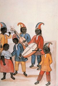 Dança indiana, do livro "Trujillo del Peru" ou "Códice Martínez Compañón", de Baltazar Martinez Compañón y Bujanda, bispo de Trujillo (1782-1785) de Unknown artist