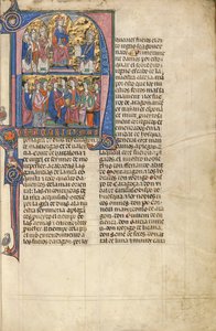 Inicial N: Vidal de Canellas oferece o seu texto a King James de Unknown artist