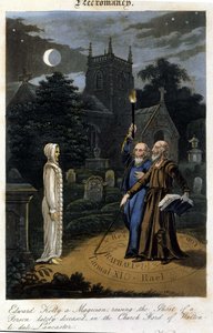John Dee e Edward Kelly invocam um espírito. 1825. Biblioteca Morando, Milão de Unknown artist
