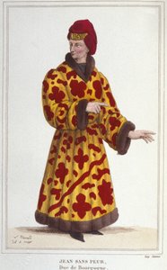 João sem medo (1371-1419), Duque de Borgonha. Gravura de 1830 de Unknown artist