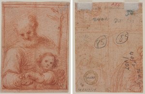 José e Criança (reto); Fragmento de Duas Figuras (verso) de Unknown artist