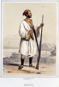O homem Kabyle em Argel durante a segunda metade do século XIX. de Unknown artist