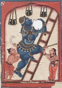 Krishna roubando coalhada de Unknown artist