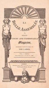 La Belle Assemblée, página de título de Unknown artist