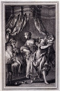 La Chageure des trois commerces- in "Tales et nouvelles en vers" de Jean La Fontaine. 1762. de Unknown artist