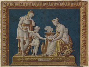 Papel de parede "La Constance" Quadro de fogo de Unknown artist