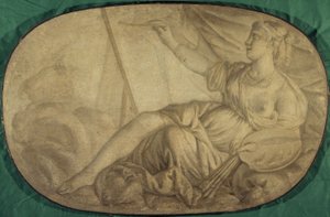 La Peinture (alegoria, pintura decorativa para o Hôtel La Rivière de Canillac de Unknown artist