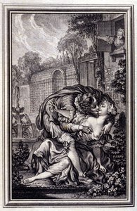 La servant justifiee - em "Contos e contos em verso", de Jean La Fontaine. 1762. de Unknown artist