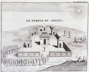 O Templo do Sol - em "Viagem Histórica da América do Sul feita por ordem do Rei de Espanha" por Don Georges Juan & Don Antoine de Ulloa, T.II, ed. Jombert, Librairie du Roi, Paris de Unknown artist