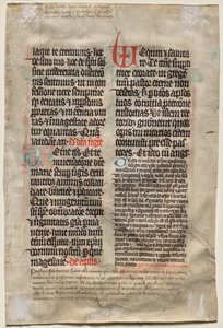 Folha de um Missal: Texto (verso) de Unknown artist