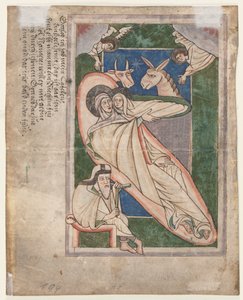 Folha de um Saltério: Natividade (verso) de Unknown artist