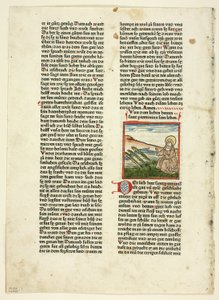 Vida de São Pirminius de Heiligenleben, Winterteil (Vidas dos Santos, Inverno), Placa 1 de Xilogravuras de Livros do Século XV de Unknown artist