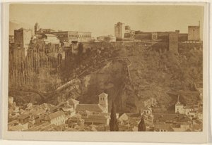 [Vista panorâmica de Alhambra, Espanha]. de Unknown artist
