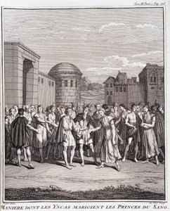 Maine cujos incas casam com os príncipes do sangue - in "Voyage historique de l