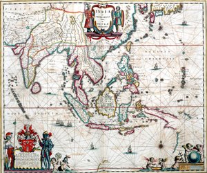 Mapa da Ásia do Atlas de Blaeu de Unknown artist