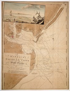 Mapa de Charles Town na Carolina do Sul de Unknown artist