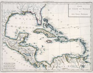 Mapa do Golfo do México e do Caribe de Unknown artist