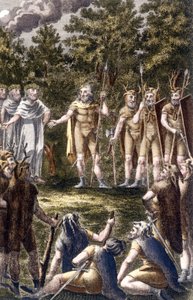 Reunião dos Celtas. Gravura do século XIX. de Unknown artist