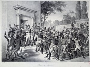 Reunião de generais e oficiais em Napoleão Bonaparte (1769-1821) por volta das 7 horas da manhã do 18 brumaire O Coup d