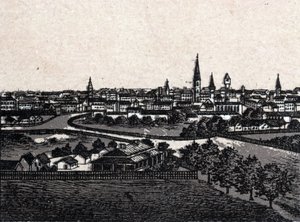 Melbourne, Austrália; Vista Geral. em "The World Illustrates 168 Views" Sem data (final do século XIX) de Unknown artist