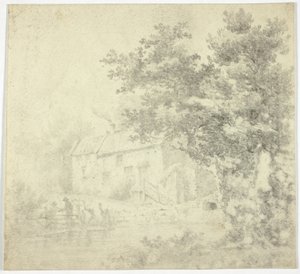 Moinho (reto); Árvore (verso) de Unknown artist