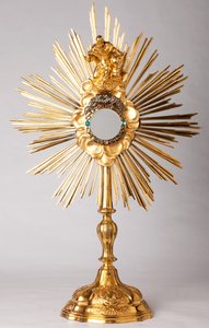 Aonstrução. Vermeil, diamantes, jóias falsas com estátua de Deus Pai (Dieu le Père). Século XVIII. de Unknown artist