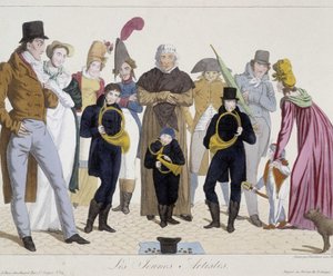 Músicos na rua: jovens artistas (trompa) - Carnavalet de Unknown artist