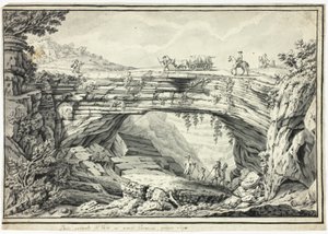Ponte natural de Veia nas colinas veronesas, perto de Lugo de Unknown artist