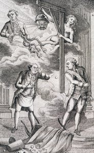 Necker julgado pelo tribunal da lanterna - em "Supplement à la vie privée et ministère de M. Necker, Directeur général des Finances" por um cidadão, ed. Pellet, Genebra de Unknown artist