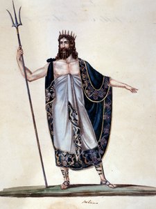 Neptuno - aguarela de Unknown artist