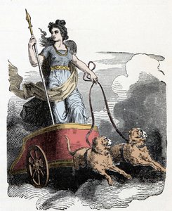 A mitologia nórdica: Frigga - Mitologia Nórdica: a deusa Freyja na sua carruagem puxada por gatos