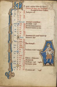 Página do calendário de outubro; Semeadura de Unknown artist