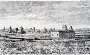 Poços de petróleo, Baku, Cáucaso (Nobel) de Unknown artist