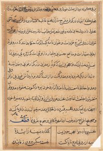 Página de Tales of a Parrot (Tuti-nama): página de texto de Unknown artist