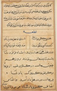 Página de Contos de um papagaio (Tuti-nama): página de texto de Unknown artist