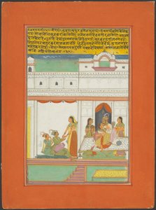 Panchama Ragini, página de um conjunto de Ragamala de Jaipur de Unknown artist
