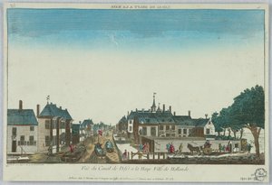 Peep-show, Vista do Canal de Delft a Haye Ville de Hollande, 16 de Unknown artist