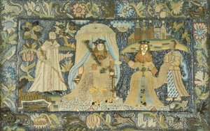Imagem da rainha de Sabá perante o rei Salomão de Unknown artist
