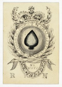 Carta de jogar: Ás de Espadas de Unknown artist