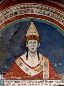 Detalhe do Papa Inocêncio III de Unknown artist