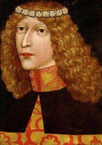 Retrato de Ladislau V o Póstumo (c. 1440-1457) Rei da Hungria (1444-1457) e Boémia (1453-1457) (Ladislau I de Habsburgo ou Ladislau - Ladislau o Póstumo (1440-1457) por Anónimo de Unknown artist