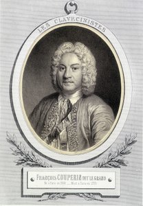 Retrato em medalhão de François Couperin dit Le Grand, n.d. 19 s. de Unknown artist