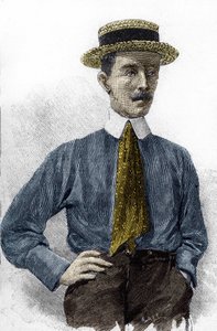 Retrato de Alberto Santos-Dumont (1873-1932), artista aeronáutico brasileiro. de Unknown artist